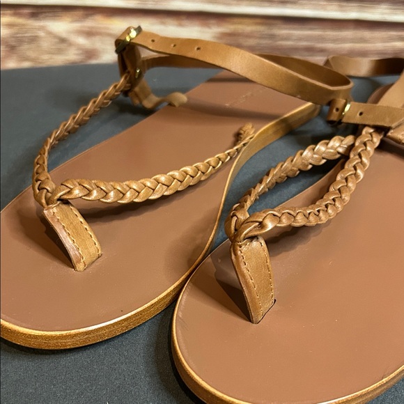 NWOT Jenni Kayne Genuine Leather Braided Tan Sandals | Size 41 / 10 - Picture 11 of 11
